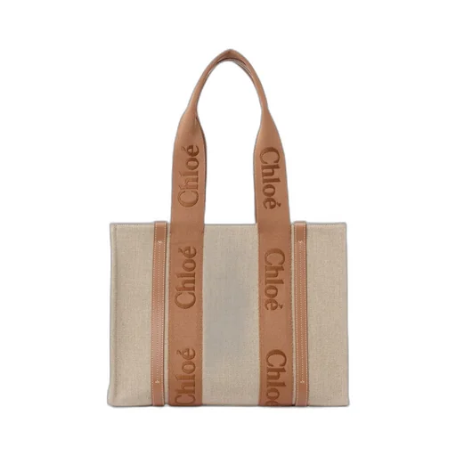 Chloé Woody Logo Detailed Medium Tote Bag