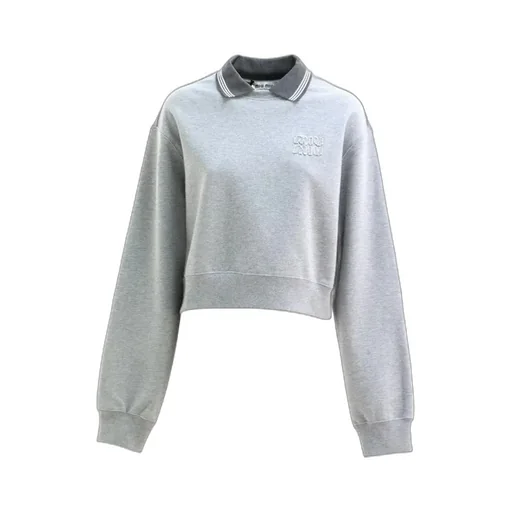 Logo-Embroidered Collared Sweatshirt