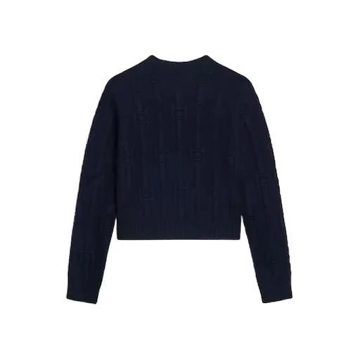 Crewneck Sweater In Chains Cashmere