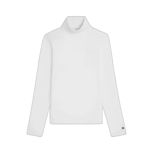 High Neck Top In Athletic Cotton Jersey