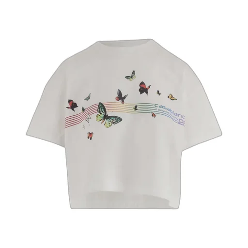 Casablanca Cropped Logo Print T-Shirt