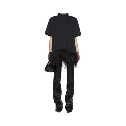 The Attico Short Sleeve Crewneck Dress