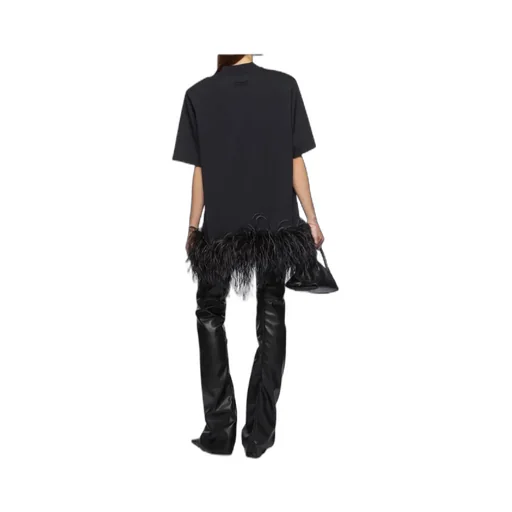The Attico Short Sleeve Crewneck Dress