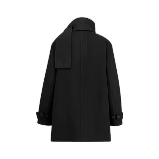 Christian Dior Scarf Collar Long-Sleeved Coat