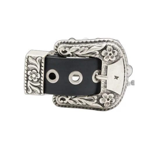 Golden Goose Deluxe Brand Bead Embellished Buckle Belt