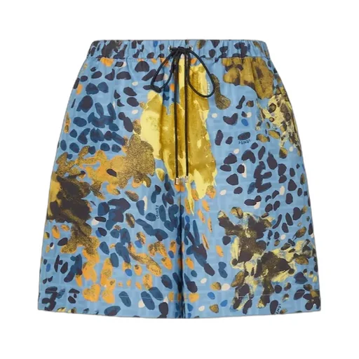 Fendi All-Over Falena Dots Print Drawstring Shorts
