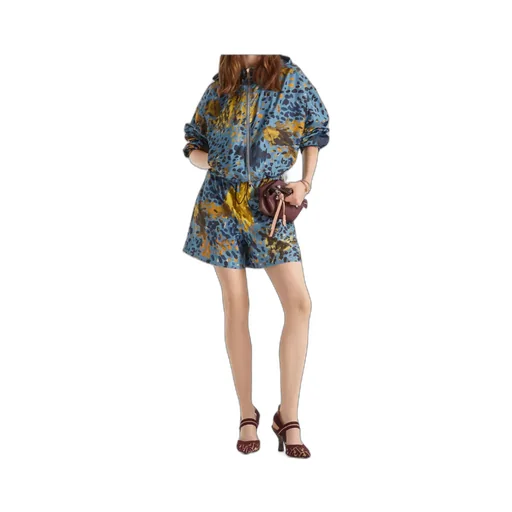 Fendi All-Over Falena Dots Print Drawstring Shorts