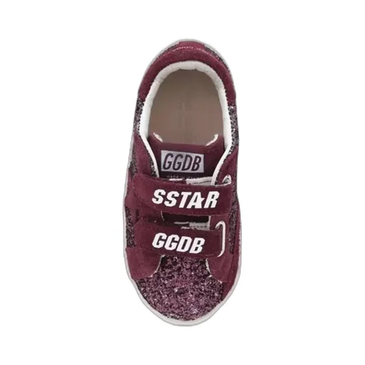 Golden Goose Kids Glittered Touch-Strap Sneakers