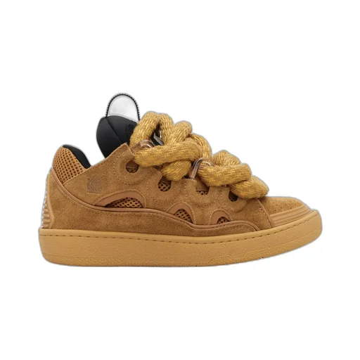 Curb Leather Sneakers With Snakeskin Laces