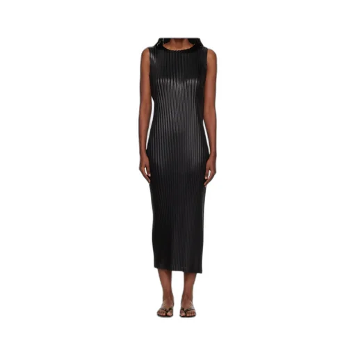 Metallic Pleated Dress