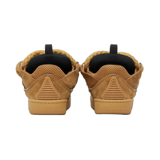 Curb Leather Sneakers With Snakeskin Laces