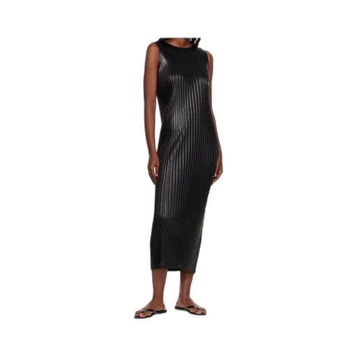 Metallic Pleated Dress