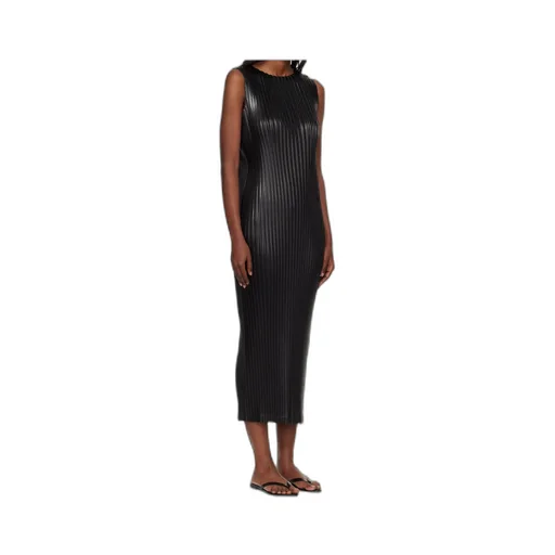 Metallic Pleated Dress