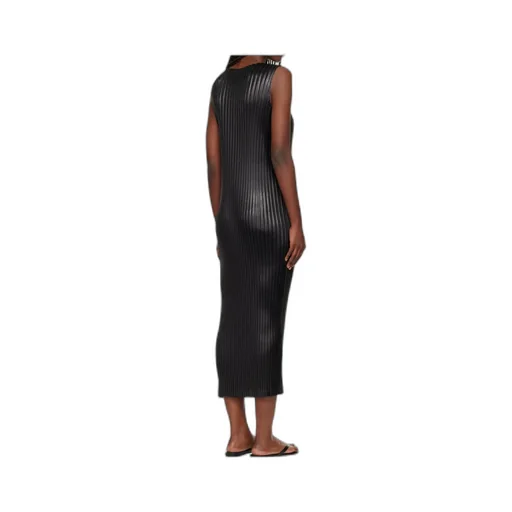 Metallic Pleated Dress