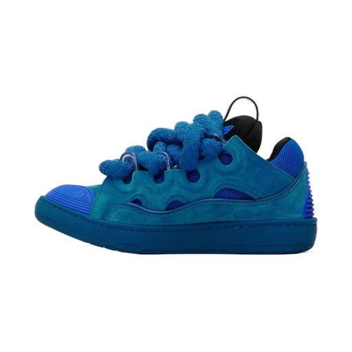 Curb Leather Sneakers With Snakeskin Laces