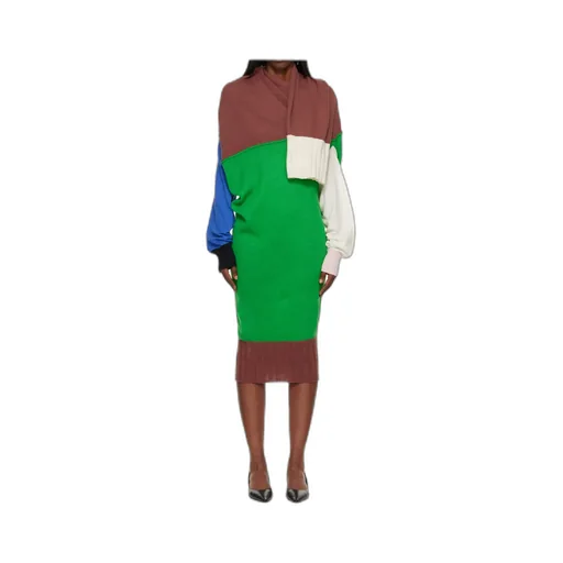 Color-Blocked Knit Dress