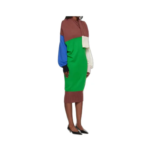 Color-Blocked Knit Dress