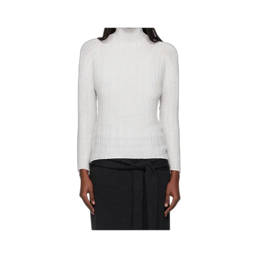 Pleated Long-Sleeved Cover-Up