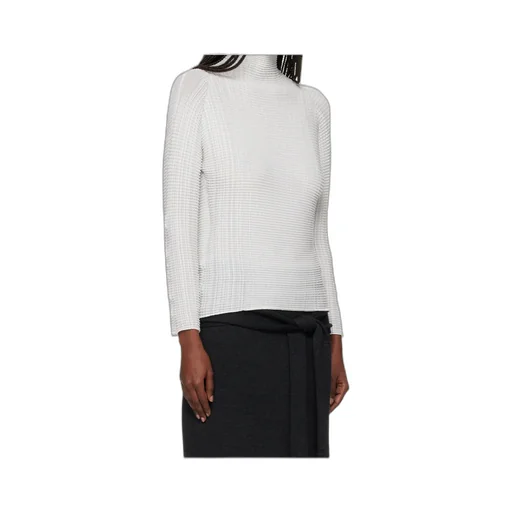 Pleated Long-Sleeved Cover-Up
