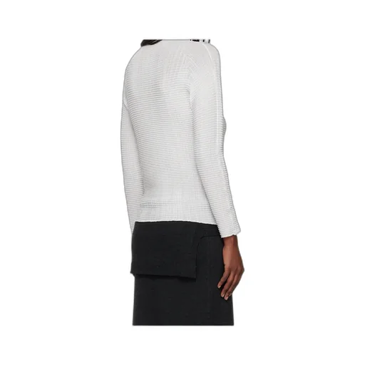 Pleated Long-Sleeved Cover-Up
