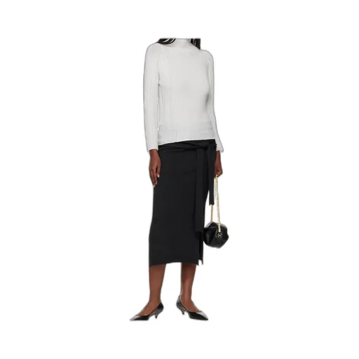 Pleated Long-Sleeved Cover-Up