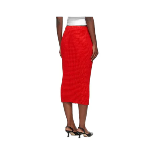 Textured Knit Midi Skirt