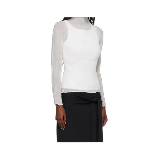 Pleated Semi-Transparent Cover-Up