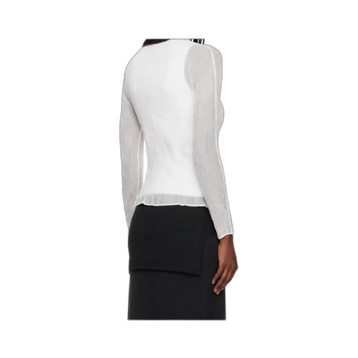 Pleated Semi-Transparent Cover-Up