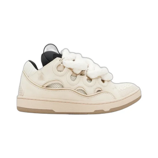 Curb Leather Sneakers With Snakeskin Laces