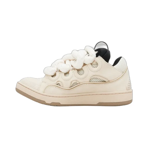 Curb Leather Sneakers With Snakeskin Laces
