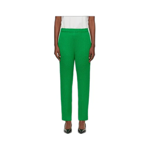 Pleated Satin Casual Trousers