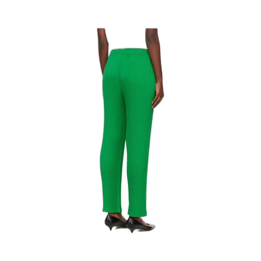 Pleated Satin Casual Trousers