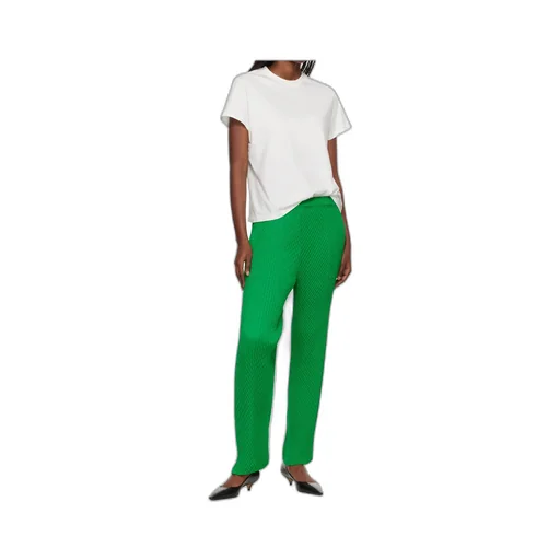 Pleated Satin Casual Trousers