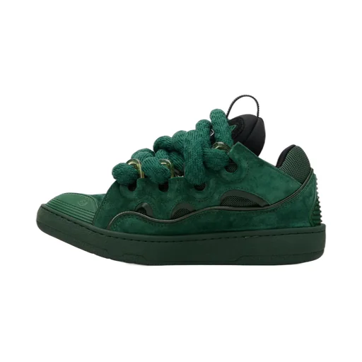 Curb Leather Sneakers With Snakeskin Laces