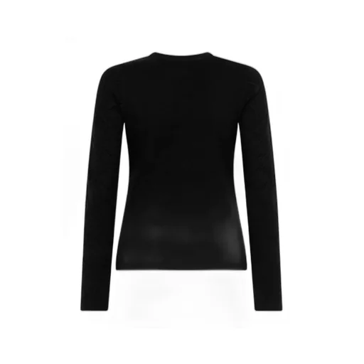 Open-Work Long-Sleeved Knitted Sweater