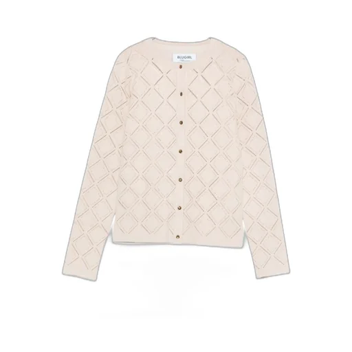 Open-Work Long-Sleeved Knitted Sweater