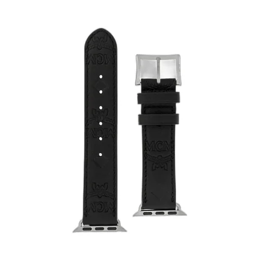 Embossed-Monogram Leather Apple Watch Band