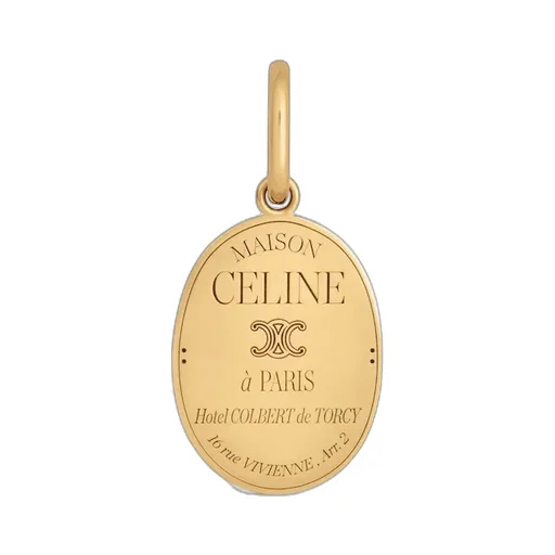 Celine Charms Maison Celine Medal In Brass With Gold Finish