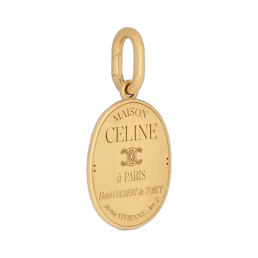 Celine Charms Maison Celine Medal In Brass With Gold Finish