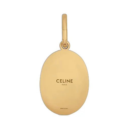 Celine Charms Maison Celine Medal In Brass With Gold Finish