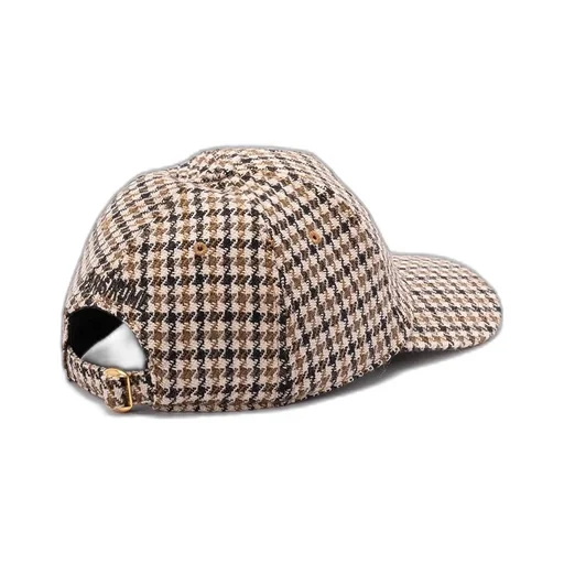 Valentino	Houndstooth Logo Embroidered Baseball Cap