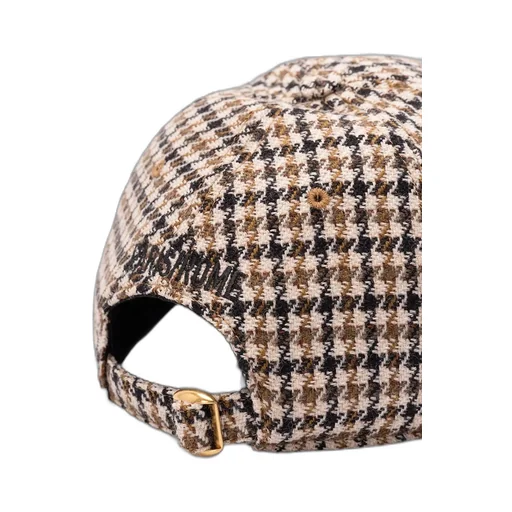 Valentino	Houndstooth Logo Embroidered Baseball Cap