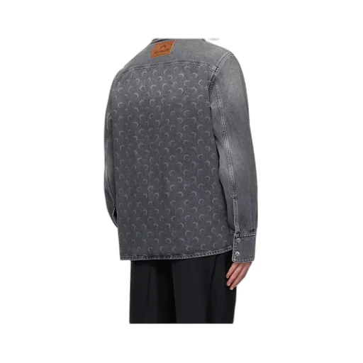 Marine Serre Long-Sleeved Denim Shirt