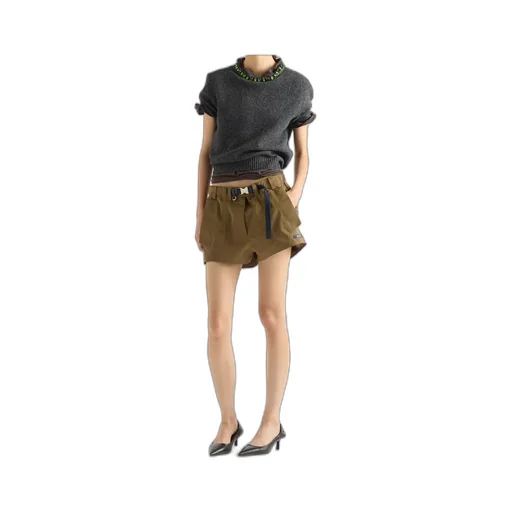 Prada Embellished Short-Sleeved Jumper