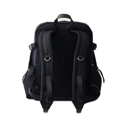 Prada Triangle-Logo Zipped Backpack