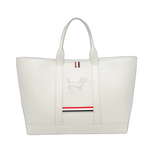 Thom Browne 3-Bar Striped Tote Bag