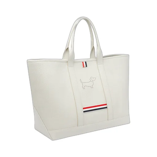 Thom Browne 3-Bar Striped Tote Bag