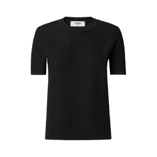 Fendi Ff Jacquard Short Sleeved Jumper