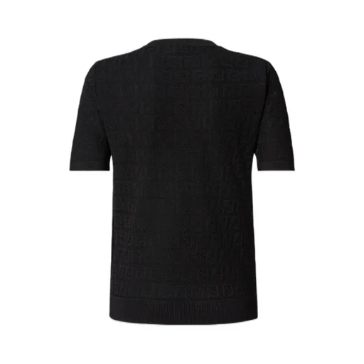 Fendi Ff Jacquard Short Sleeved Jumper