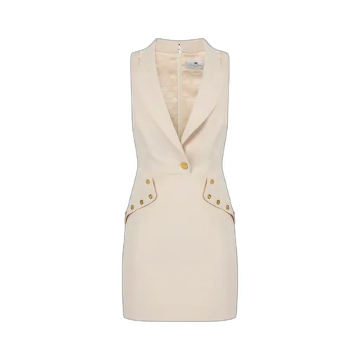 Peak-Lapel Mini Dress